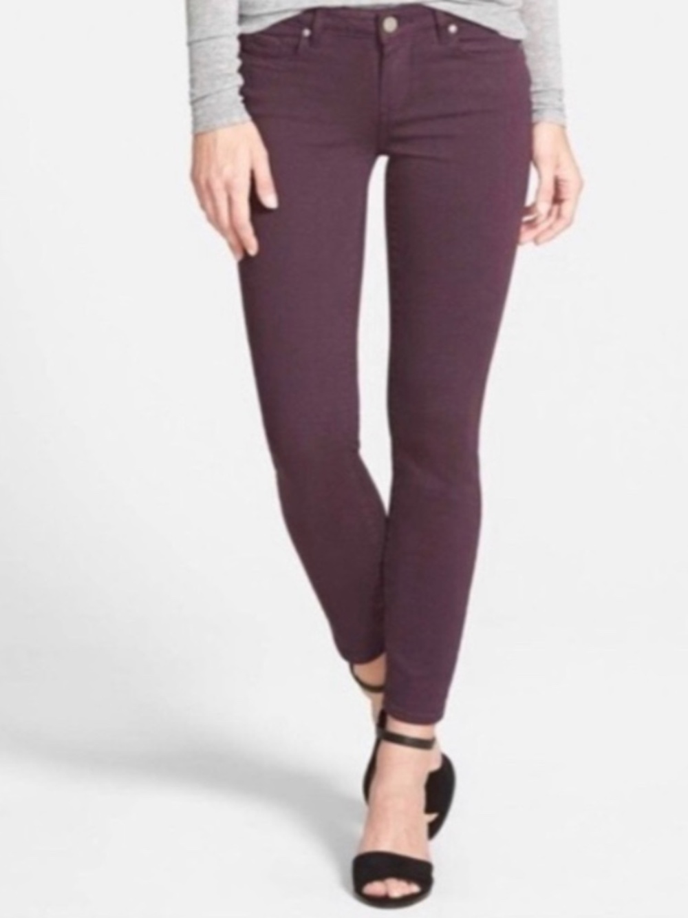 Paige Purple Jeans Peg Ankle Skinny